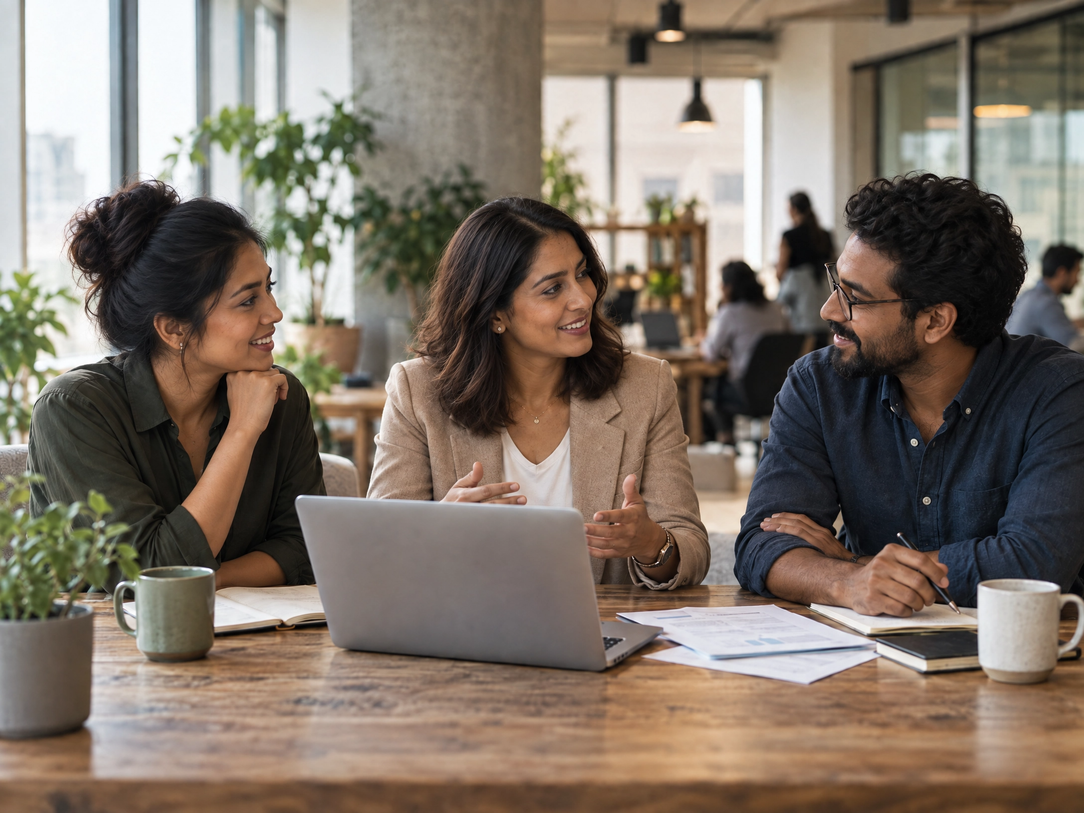 A one-to-one people conversation between a manager and an employee